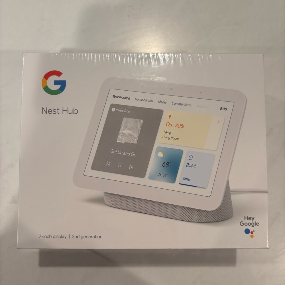 Google Nest Hub- 7in Display, 2nd Generation. Brand New Still Sealed w Packaging